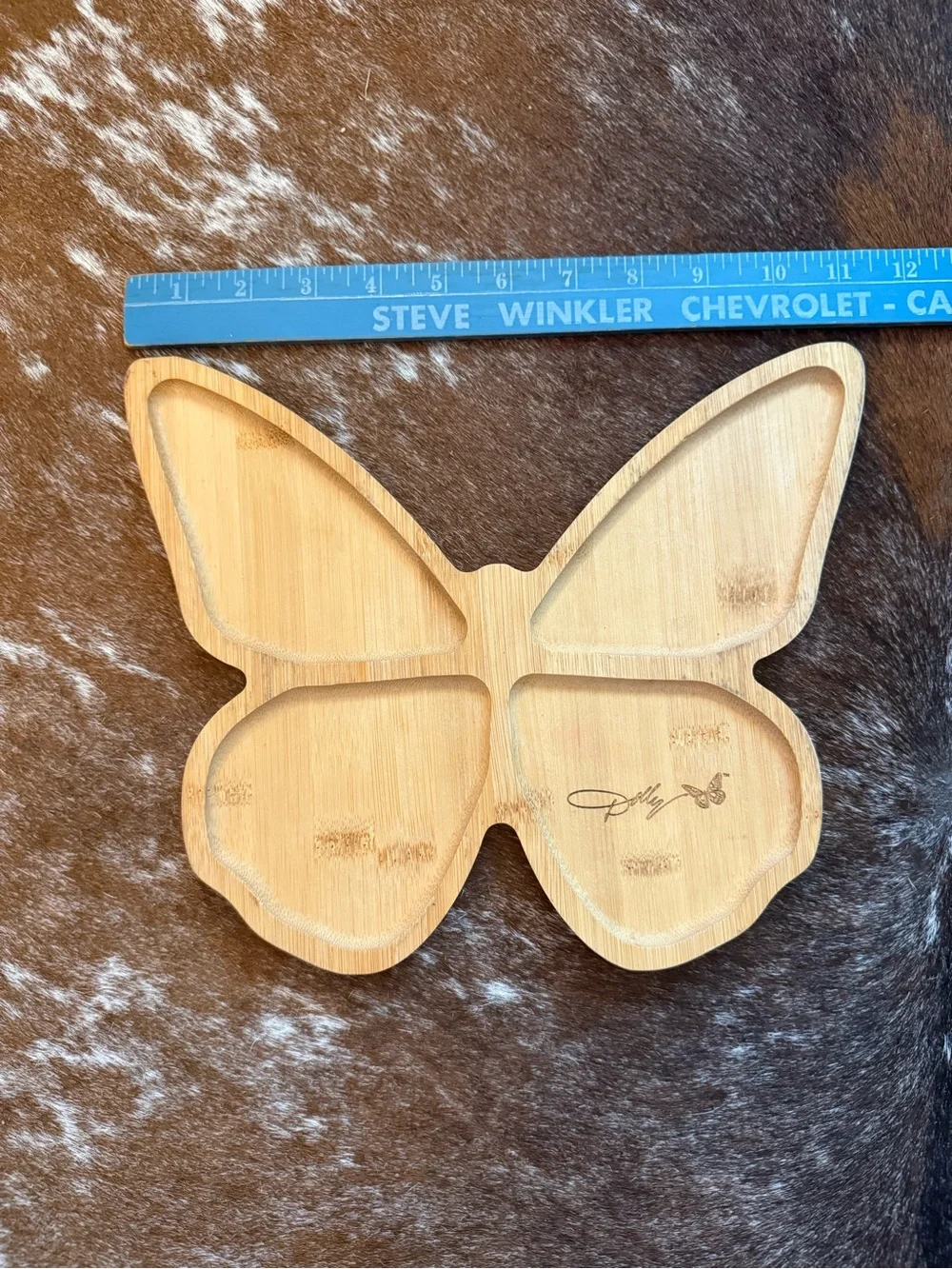 Bamboo Butterfly Serving Tray - Natural